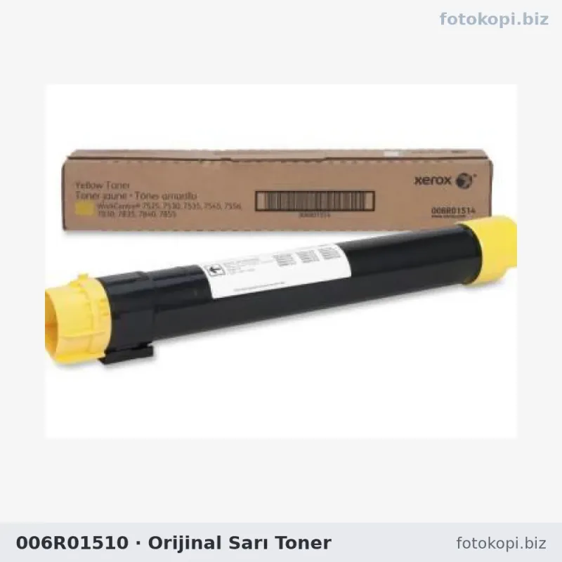 006R01510 Orijinal Sarı Toner | Xerox 7525 / 7530 / 7535 / 7545 / 7556