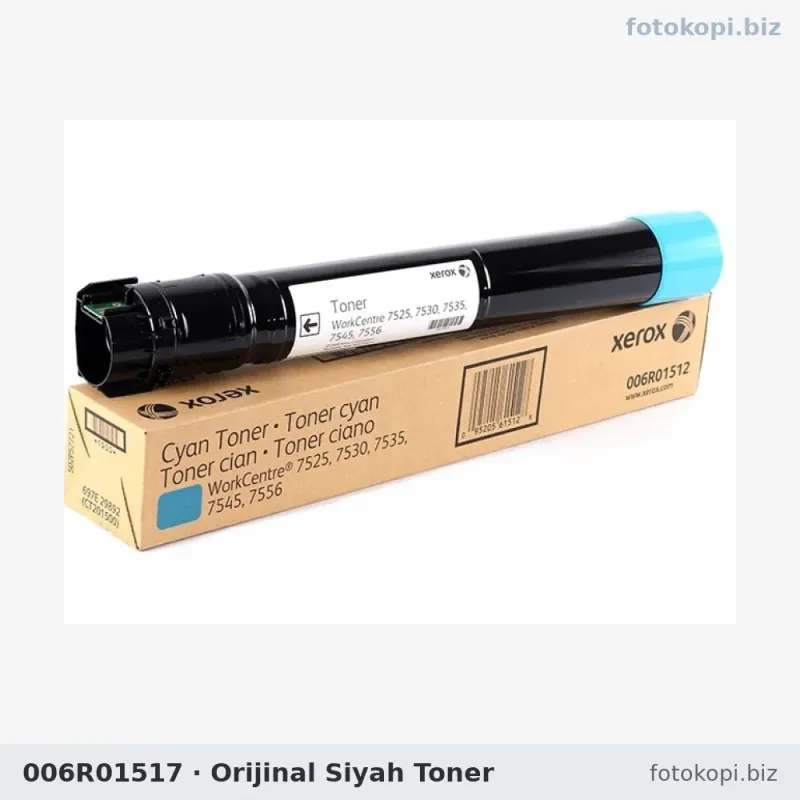 006R01517 Orijinal Siyah Toner | Xerox 7525 / WorkCentre 7545 / 7530 / 7535 / 7556