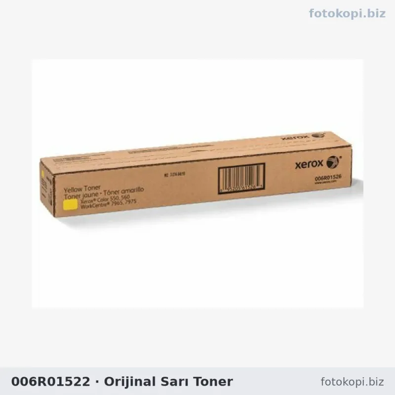006R01522 Orijinal Sarı Toner | Xerox Color 550 / 560