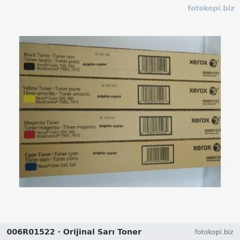 006R01522 Orijinal Sarı Toner | Xerox Color 550 / 560