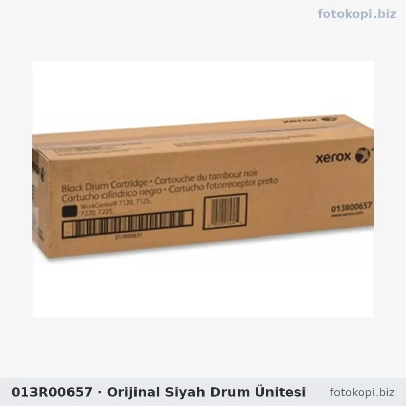 013R00657 Orijinal Siyah Drum Ünitesi | Xerox WorkCentre 7120 / 7125 / 7220 / 7225