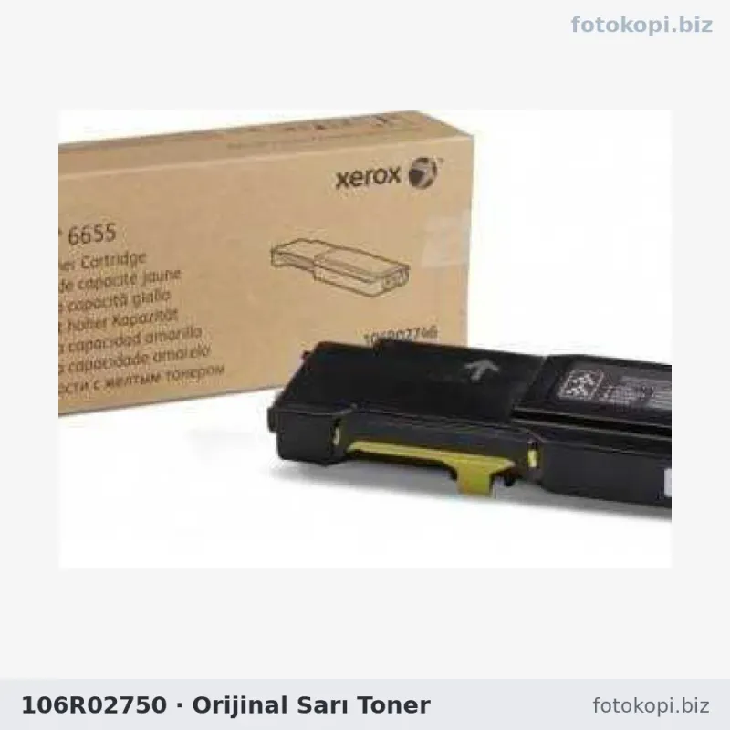 106R02750 Orijinal Sarı Toner | Xerox WorkCentre 6655