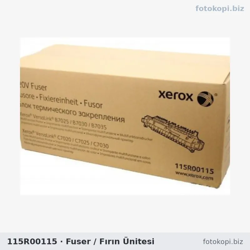 115R00115 Fuser / Fırın Ünitesi | Xerox C7025 / C7030 / B7025 / B7030 / B7125 / C7125