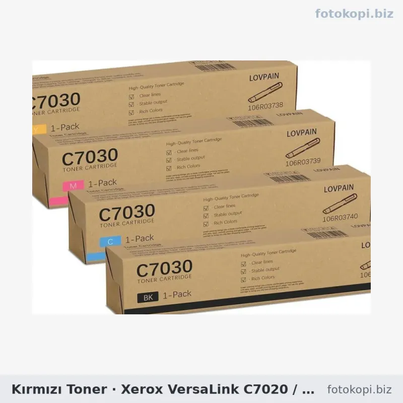Kırmızı Toner | Xerox VersaLink C7020 / C7025 / C7030