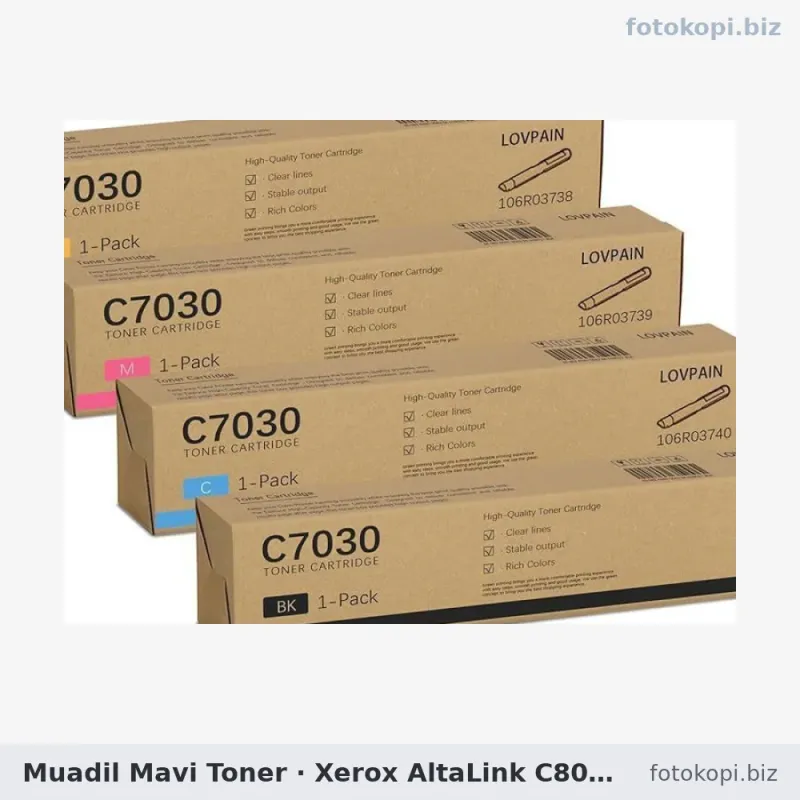 Muadil Mavi Toner | Xerox AltaLink C8030 / C8035 / C8055 / C8070