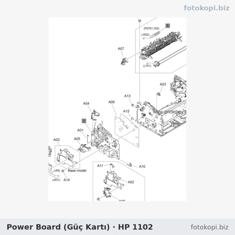 Power Board (Güç Kartı) | HP 1102