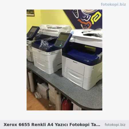 Xerox 6655 Renkli A4 Yazıcı Fotokopi Tarayıcı | İkinci El Fotokopi Makinesi